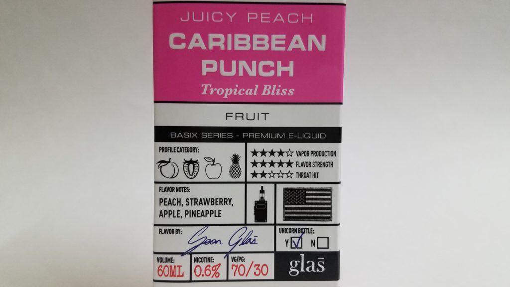Review of Caribbean Punch from Glas Vapor Basix Series