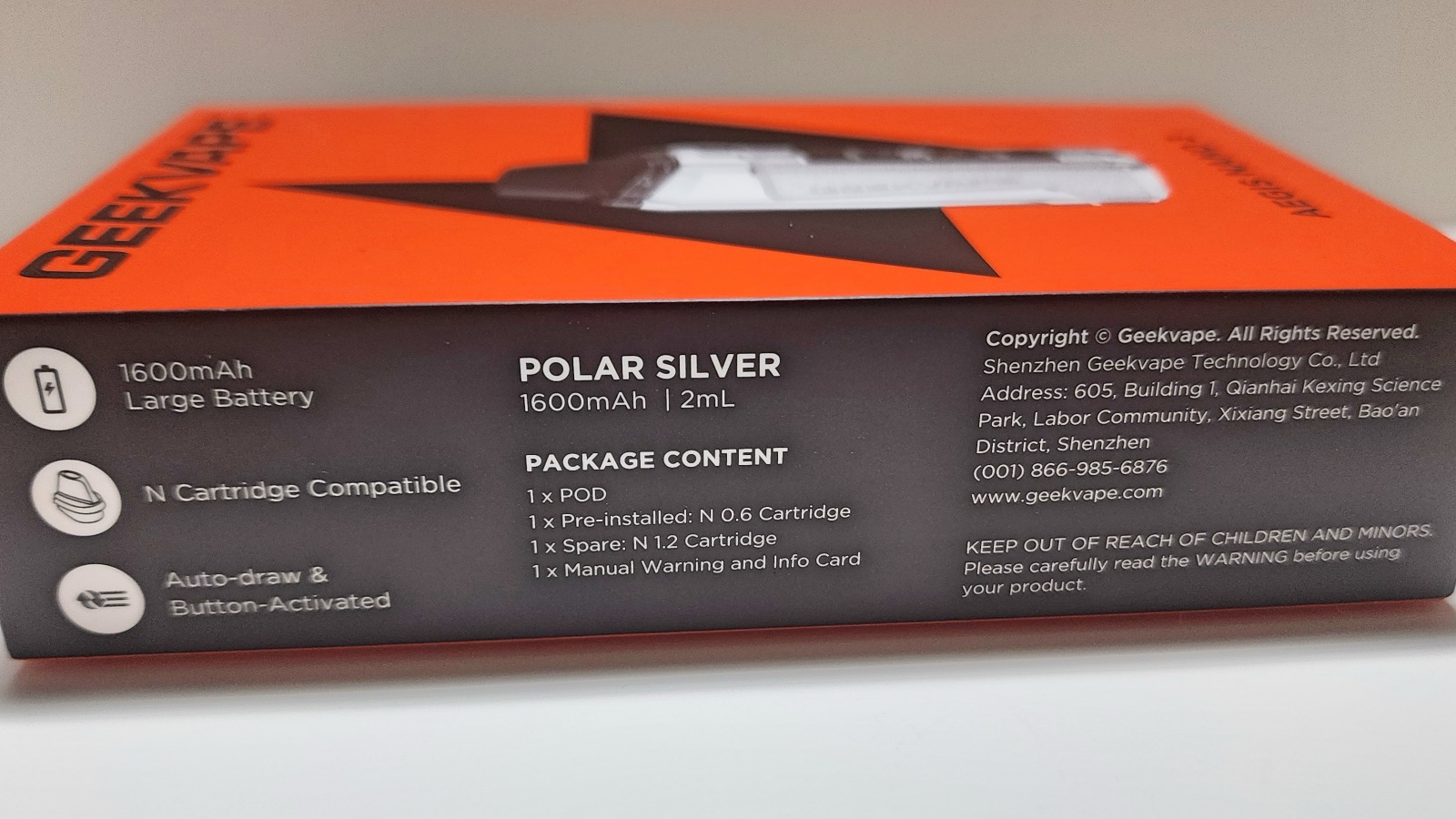 GeekVape Aegis Nano 3 box with specifications