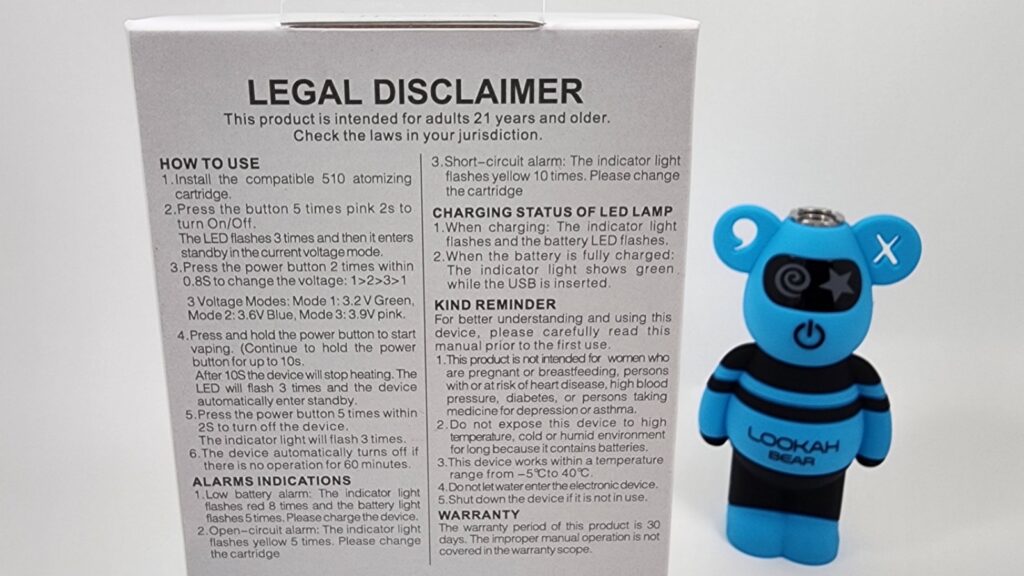 Lookah Bear Cartridge Vape Review - VapePassion.com