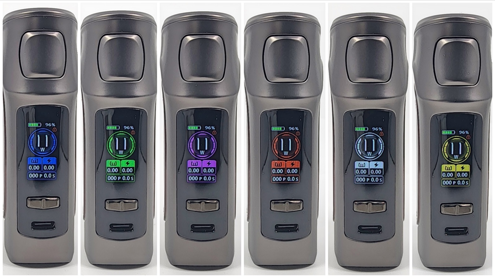 Smok Mag Solo Kit screen displaying different colors
